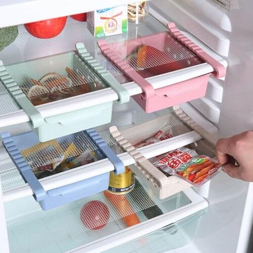 Multifunctional environmental protection hook push-pull drawer refrigerator saves storage space kitchen fruit fast food rack