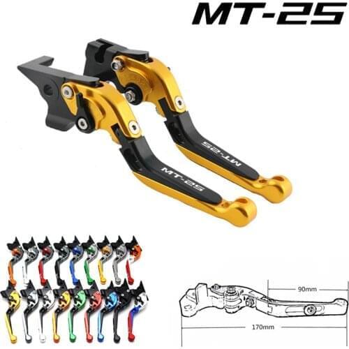 Motorcycle Motorbike Accessories Handlebar Grips Adjustable Folding Brake Clutch Levers For YAMAHA MT-25 MT25 MT 25 2015-2018