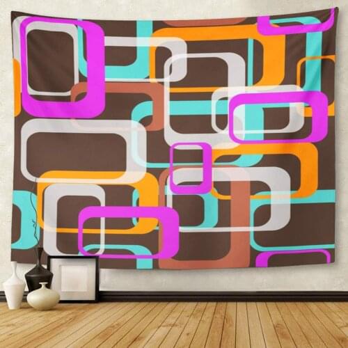 Pattern 70S Classic Retro Disco 1970 Neon Old 70S Tapestry Wall Hanging for Living Room Bedroom Dorm 50x60 inches