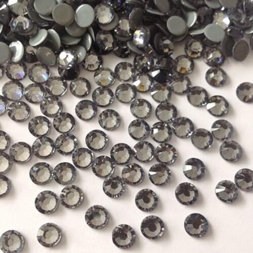 Tremendously rhinestones ss16 black diamond with 7200 pcs each super cutting technology for women jewelry free shipping service