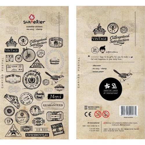 Origin Korea Sonia Scrapbooking High Quality Paper Sticker Stamp Hobby DIY Diary Craft Decoration Suatelier Stickers