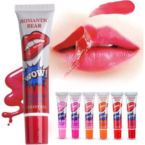 Amazing 6 Colors Peel Off Liquid Lipstick Waterproof Long Lasting Lip Gloss Lint Mask Makeup Tattoo Lipgloss Lipsticks Cosmetic