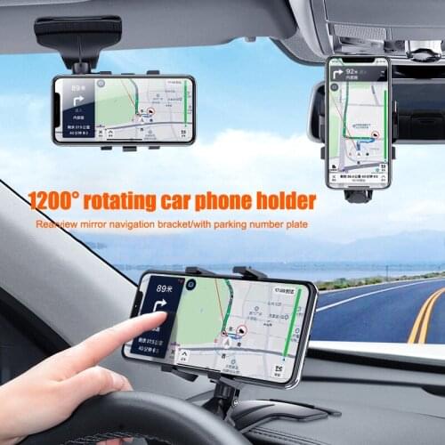 Dashboard Car Phone Holder 1200 Degree Mobile Phone Holder Car Rearview Mirror GPS Navigation Bracket Car Styling