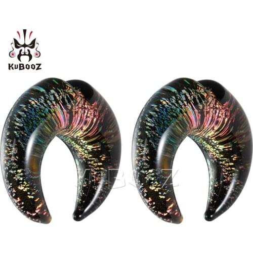 Hot Sell Colorful Crescent Piercing Ear Plugs Expanders Earring Strechers Fashion Gift For Unisex Jewelry Body Wholesale