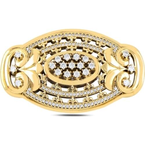 Silverlina Silver Zircon Stone Authentic Brooch