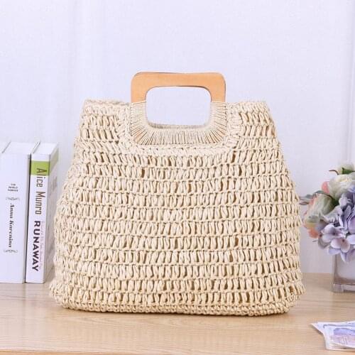 Vintage Large Capacity Totes Straw Womens Designer Handbag Weave Shoulder Messenger Bag Summer Beach bag