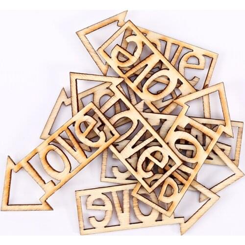 1000PCS 45X22mm Natural Wood Wedding Sign Love Confetti Chips Emebellishments Cardmaking DIY Wedding Invites Crafts Scrapbook
