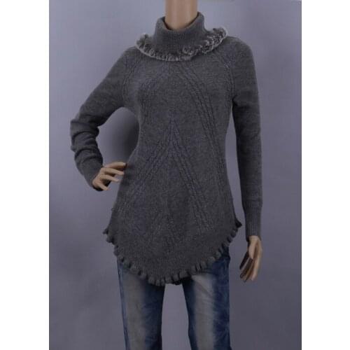 Cashmere Wool Sweater Women Fall Lady Gray Skye Blue Pullover sweaters Rabbit Fur High Quality Clearance Sale Free Shipping