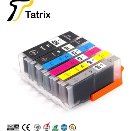 Tatrix For Canon 470 471 PGI470XL CLI-471XL PGI470 Ink Cartrdige For CanonPIXMA MG7740 PIXMA TS8040/TS9040 Printer