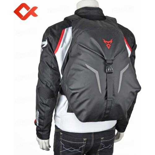 Portable Helmet Bag Waterproof Motorcycle Backpack Motocentric Pure Black Motor Bag with High Reflective Strip borsa moto