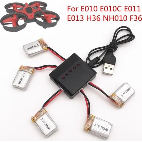 3/4/5 pcs 3.7V 150MAH For E010 E011 E012 E013 Furibee F36 H36 RC Quadcopter Parts Lipo Battery For RC Camera Drone