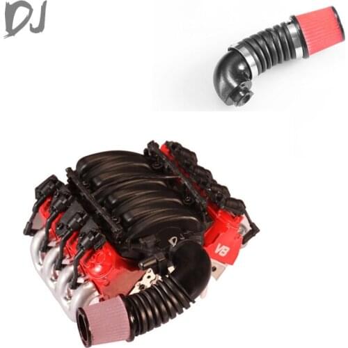RC Car Parts DJ DJC-0680 Simulation V86.2L Engine LS3 Intake Air Filter Single Head Crawler Refit Upgrade Accessories