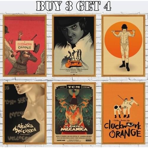 A Clockwork Orange Classic Home Furnishing Decor Kraft Drawing Wall Stickers