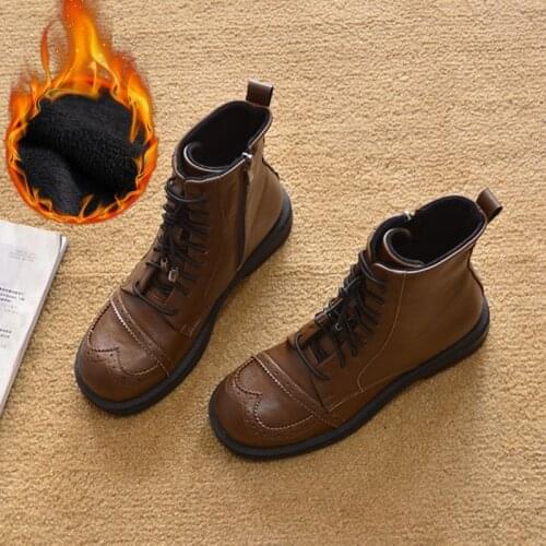 2020 Fashion Boots Women Winter Shoes Thick Sole Non-slip Women Ankle Boots Cool Ladies Winter Botas Footwear A2902