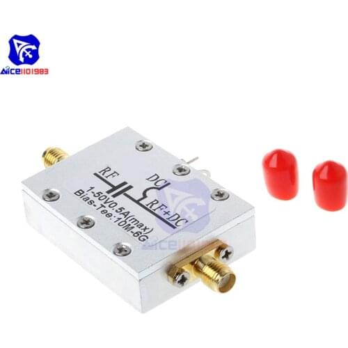 10MHz-6GHz RF Bias Tee DC Blocks for HAM Radio RTL SDR LNA Low Noise Amplifier with Shell