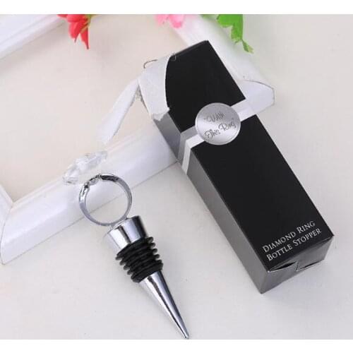 10pcs/lot Wedding supplies gift small gift promotion gift diamond ring wine stopper
