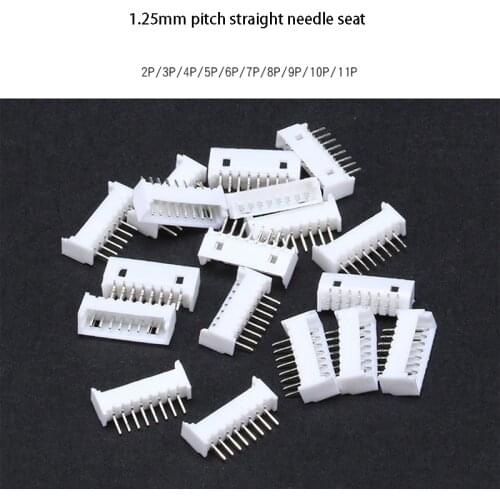 100pcs 1.25mm plug-in plug-in board 2/3/4/5/6/7/8/9/10/11P connector