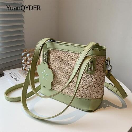 2021 Summer New Style Tassel Design Ladies Shoulder Bag Fashion Woven Women Messenger Bags Casual Womens Beach Bag Bolso Mujer