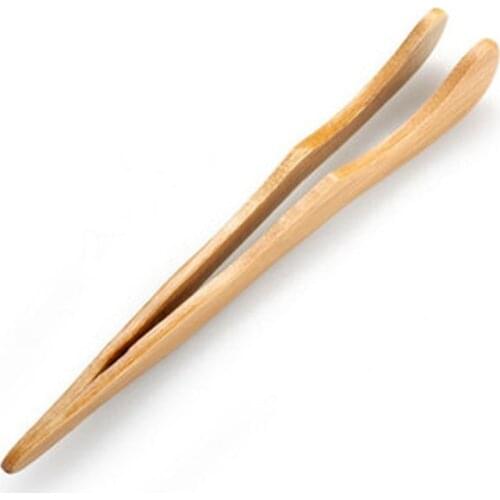 1pc Bamboo Food Tongs Kitchen Utensils Buffet Cooking Tools Anti Heat Bread Clip Pastry Clamp Barbecue Kitchen Tongs