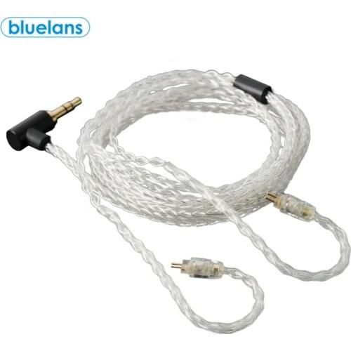 Black Earphone Upgrade Cable Silver-Plated Braided 8-Strand Braided Cable 200 Core Earset Cable JCALLY for ZSN/ZST/ZS10/AS10/ES3