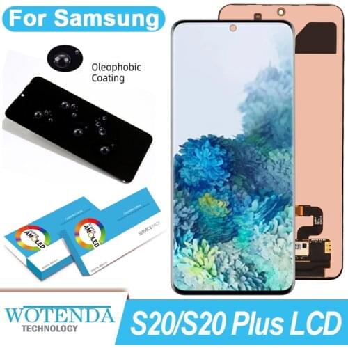 100% Original Super AMOLED Display for Samsung Galaxy S20 G980F G980F/DS S20 Plus G985F LCD Touch Screen Digitizer Repair Parts