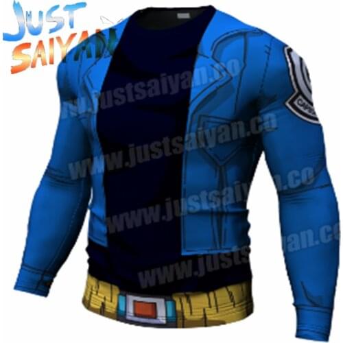 Harajuku Cosplay Anime character Dry Rashgard Running Fitness matched long compression shirt Sport mens gym clothes M-3XL