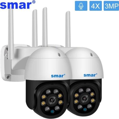 Smar Surveillance Cameras With Wifi 1080P PTZ Camera Outdoor Full Color Night Vision AI Human Detect ONVIF Video surveillance