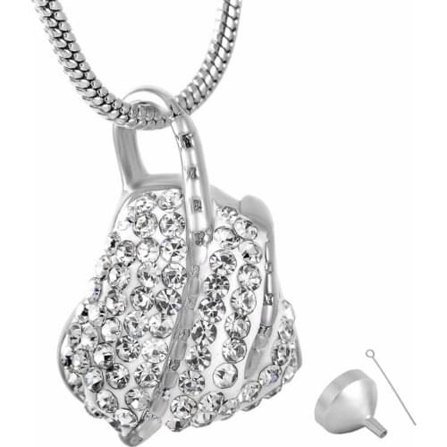 MJD8359 316L Stainless Steel Pet Urns Cremation Jewelry Pendant Necklace Heart Shape Keepsake Ashes Jewelry