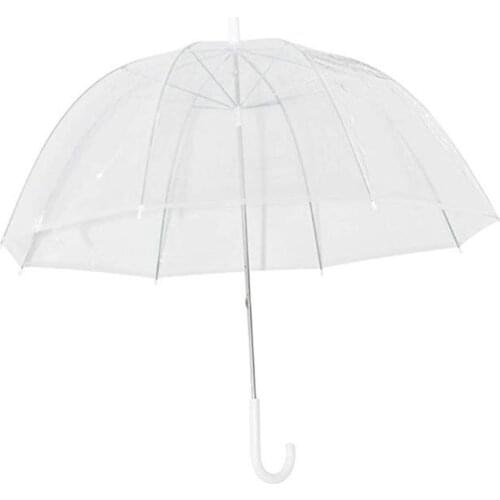 Fashion Transparent Clear Bubble Dome Shape Umbrella Outdoor Windproof Umbrellas Princess Weeding Decoration