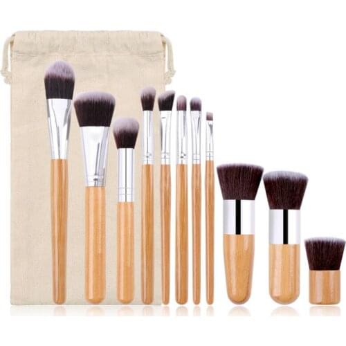 GUJHUI 11PCS Make up Brush set Powder Foundation Eyebrow Eyeshadow Blush Cosmetic Concealer Makeup Brushes