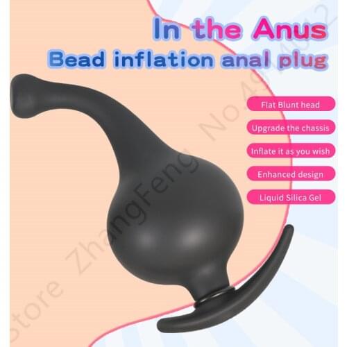 Inflatable Butt Plug Silicone Anal Dildo Pump Anal Beads Large Prostate Massage Anus Extender Dilatador Sex Toys for gay couples