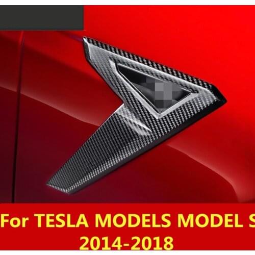 For TESLA MODELS MODEL S carbon fiber 2014-2018 High Quality ABS Plastic Sticker Car Side Air Flow Vent Exterior decoration