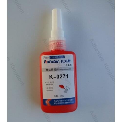 New 2pcs kafuter K-0271 50g thread locking fixative high strength thread locking adhesive red anaerobic glue