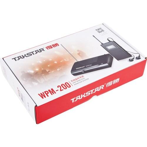 NEW 5pcs/lot Takstar WPM-200 UHF Wireless Monitor System Stereo In-Ear earphones Earbuds Transmitter Receiver FREE SHIPPING