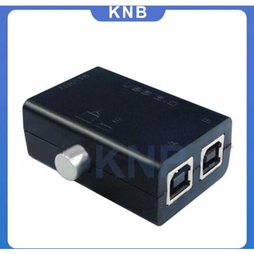 New USB Sharing Share Switch Box Hub 2 Ports PC Computer Scanner Printer Manual Black