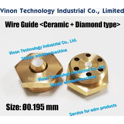 Ø0.195mm EDM Parts Molybdenum Diamond Wire Guide (Ceramic+Diamond type) used for RUIJUN Medium Speed Wire-Cutting Machines