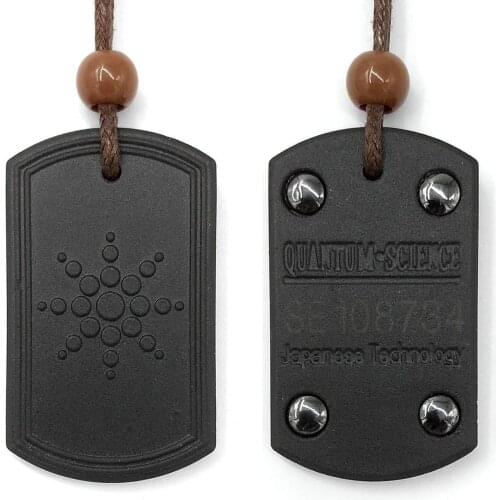 Volcanic Rocks Pendant Necklace Anti EMF Radiation Protection Pendant Energy Scalar Quantum Bio Science Negative Ions Jewelry