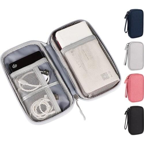 Portable Power Bank Bag USB Charger Gadgets Cables Wires Organizer Pouch Travel Electronic Accessories Protection Storage Case