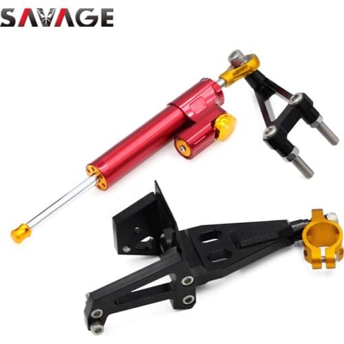 Steering Damper Adjustable Stabilizer For KAWASAKI ER-6N 2009-2011/ ER-4N 11-2013 Motorcycle Linear Reverse Safety Kit ER6N ER4N