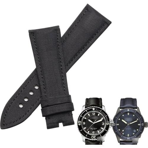 WENTULA watchbands for Blancpain FIFTY FATHOMS 5015 5000 Fabric watch band man
