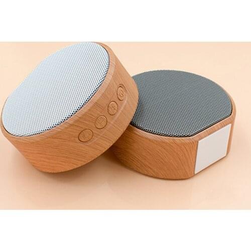 SEGOSEBY New A60 Smart Speaker TWS Mini Portable Wood Grain Fashion Retro Stereo Outdoor Subwoofer Support TF Card AUX USB Radio