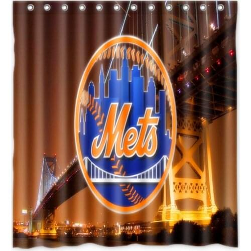 Vixm Home New York Bridge at Night Shower Curtains Mets Bathroom Curtains Waterproof Polyester Bathroom Shower Curtain Bath Sets
