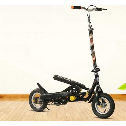 10 Inch Aluminium Alloy Air Wheel Pedal Fold Scooter, Fitness Bicycle With Dual Footrest