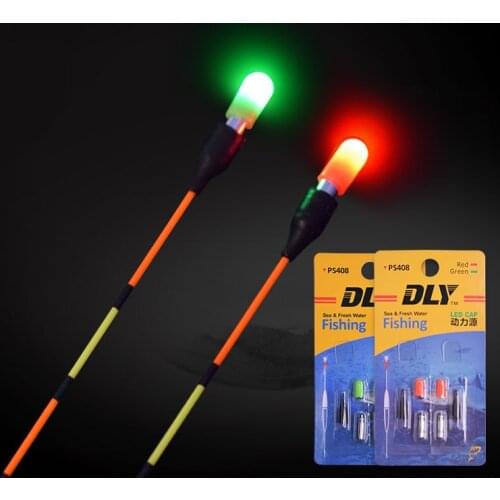 2PCS Light Stick Electronic Light Sticks Red/Green Luminous Fishing Float Accessory Fishing Tackle J037