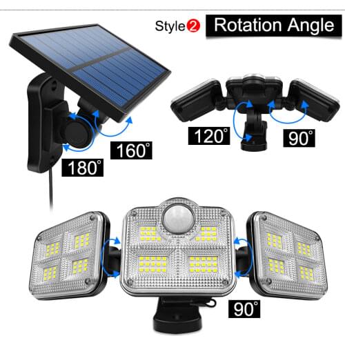 Super Bright Lights Waterproof Outdoor Indoor Lamp With Adjustable Head Wide Lighting Angle power energia solar garden