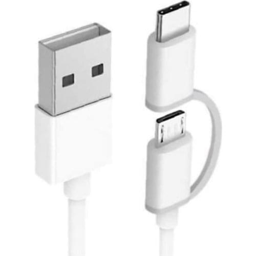 2-In-1 USB Cable (Mini USB to Type C) 100cm Applicable to All Type -C Products and Mini Products