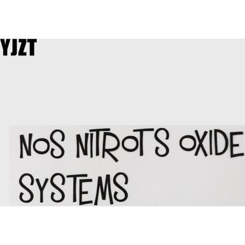 YJZT 18.9CM*6.7CM Funny Vinyl NOS NITROTS OXIDE SYSTEMS And Humorous Words Car Decal Sticker 13D-0192