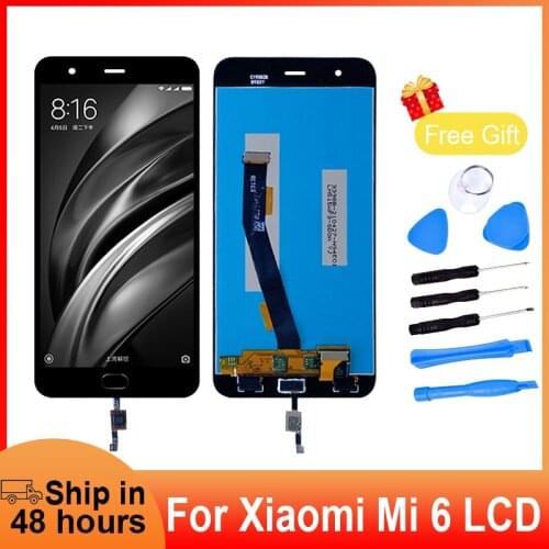 For Xiaomi Mi6 LCD Display+Touch Screen Digitizer Assembly For 5.15" Xiaomi Mi6 LCD Replacement xiaomi Mi6 lcd with fingerprint