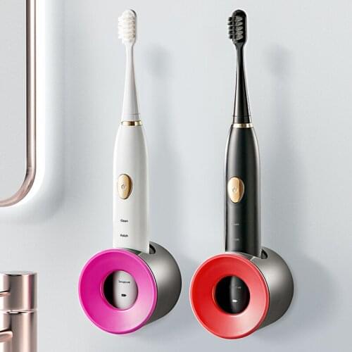 1Pc Creative Traceless Stand Rack Toothbrush Organizer Electric Toothbrush Wall-Mounted Holder Space Saving Bathroom Accessories