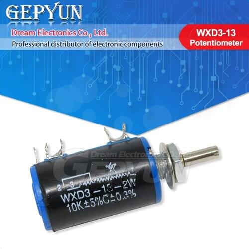 1PCS WXD3 WXD3-13 Wirewound Potentiometer1W 1K 2K2 3K3 4K7 10K Ohm 100R 220R 470R 2.2K 3.3K 4.7K 1W